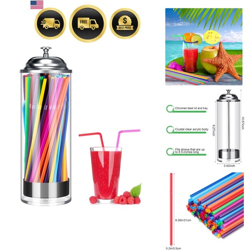 Straw holder dispenser and 100 - holder,